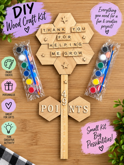 Thank You for Helping Me Grow - DIY Keepsake Ruler Craft Kit
