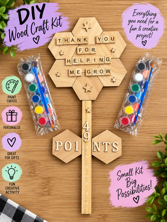 Thank You for Helping Me Grow - DIY Keepsake Ruler Craft Kit