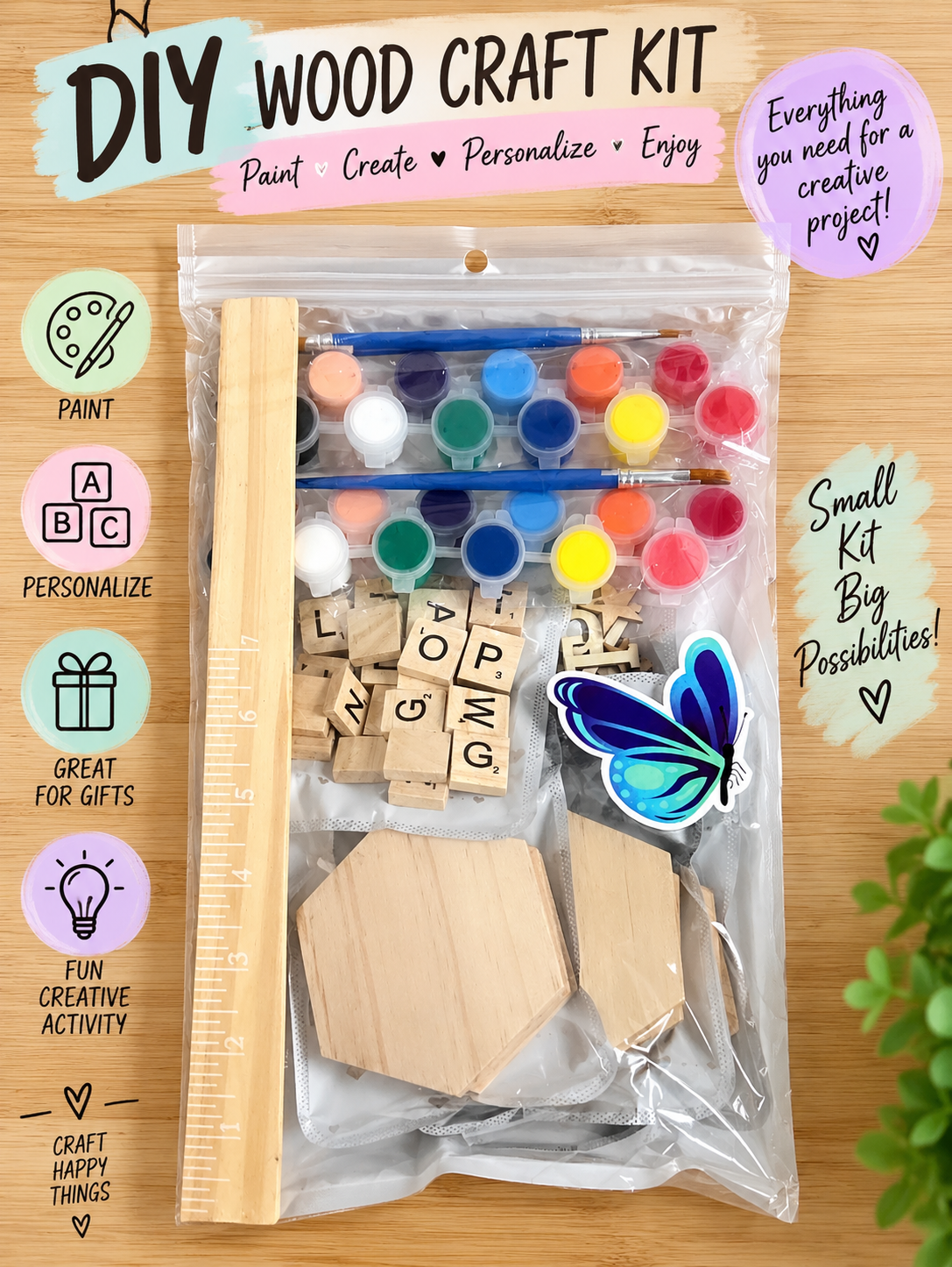 Thank You for Helping Me Grow - DIY Keepsake Ruler Craft Kit