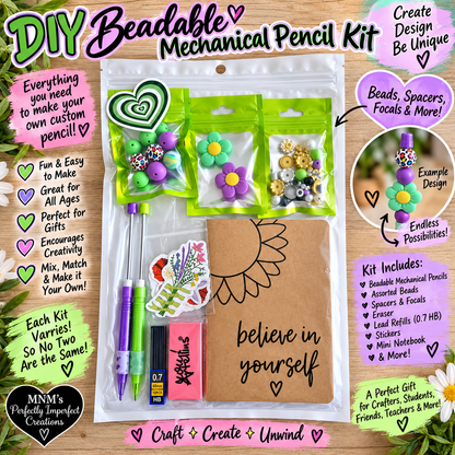 DIY Beadable Mechanical Pencil Kit - Spring Floral 2 Pack