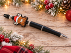 Adorable Christmas Highland Cow Handcrafted Ink Pen