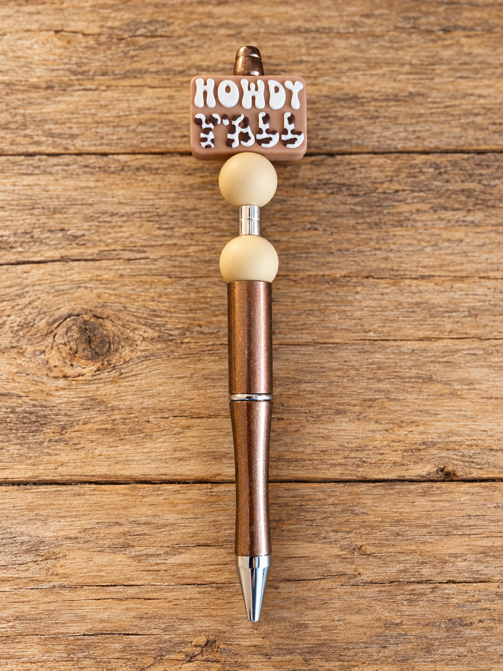 Handcrafted 'Howdy Ya'll Brown Tones Ink Pen - READY