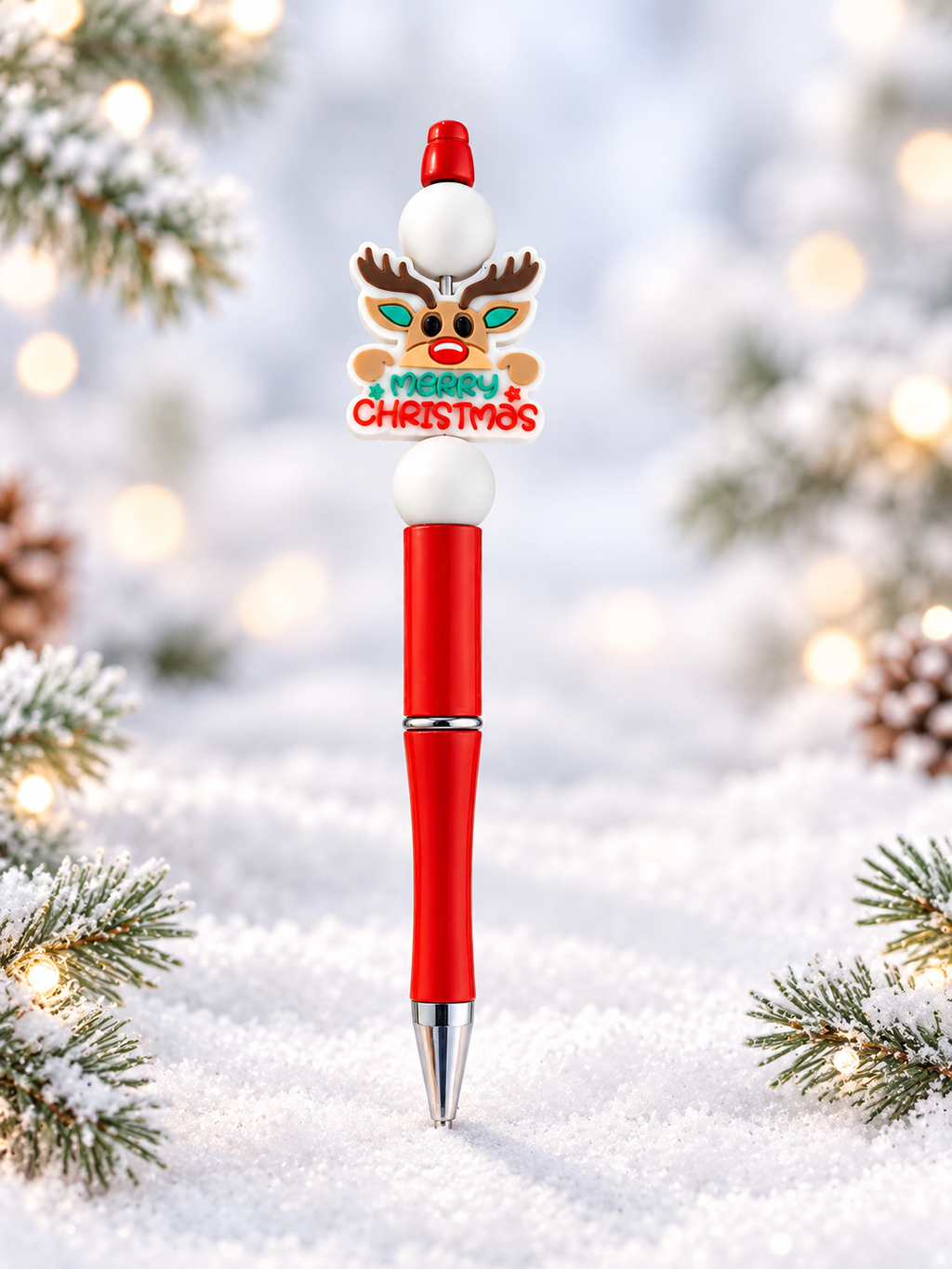 Merry Christmas Handcrafted Moose Pen