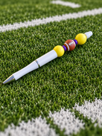 SKOL MN Vikings Fan's Handcrafted and Beaded Black Ink Pen