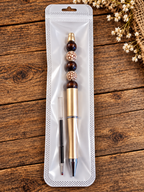 Simply Browns - Hand-Beaded Ink Pen