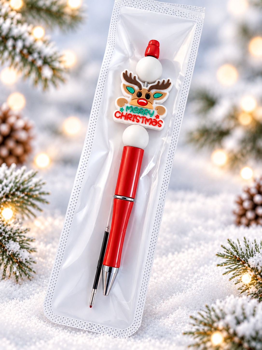 Merry Christmas Handcrafted Moose Pen