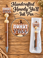 Handcrafted 'Howdy Ya'll Brown Tones Ink Pen - READY