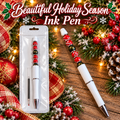 🎄 Beautiful Holiday Season Handcrafted Beaded Ink Pen