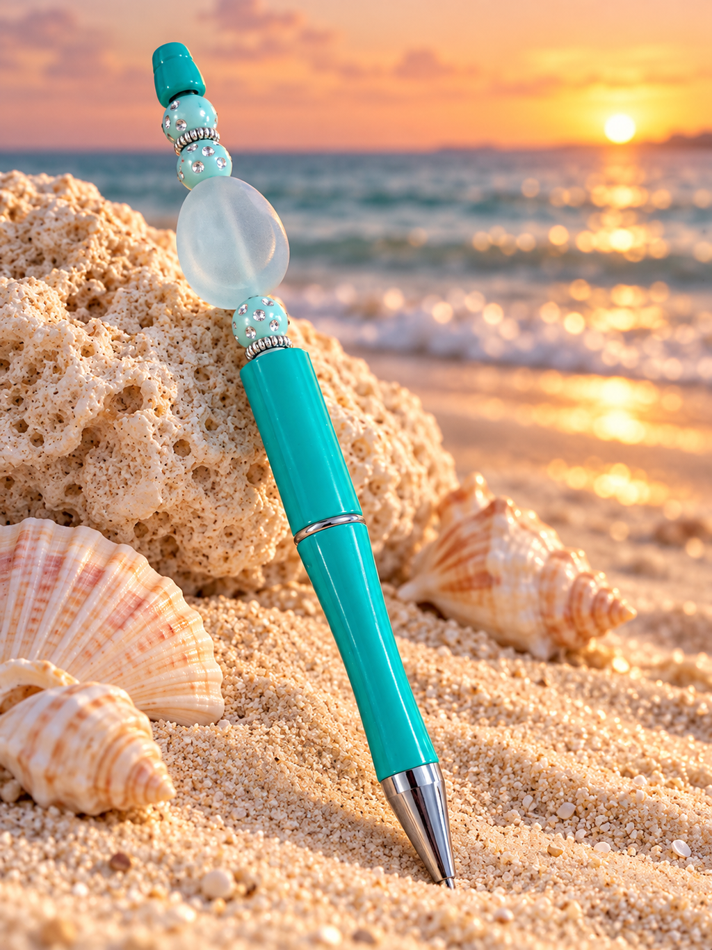 Beautifully Handcrafted 'Sea-Green' Ink Pen