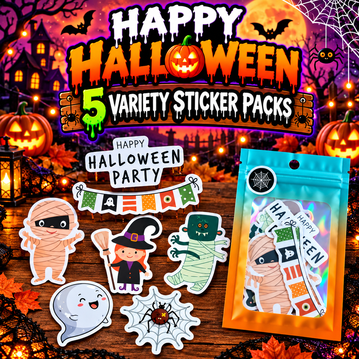 Happy Halloween Variety Sticker Pack #7