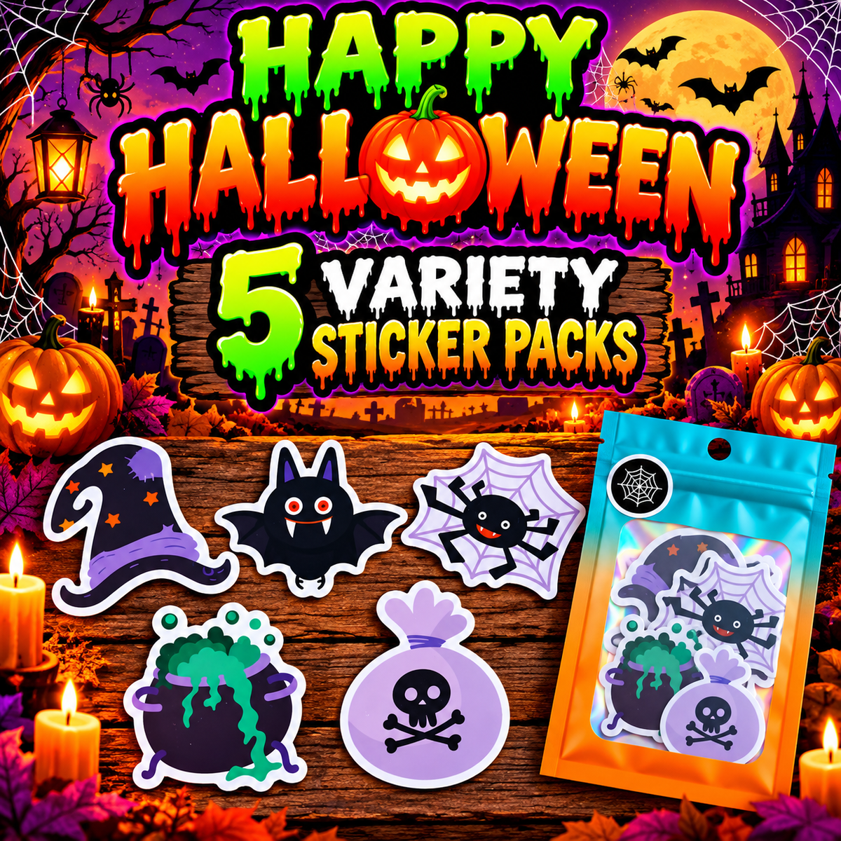 Happy Halloween Variety Sticker Pack #12