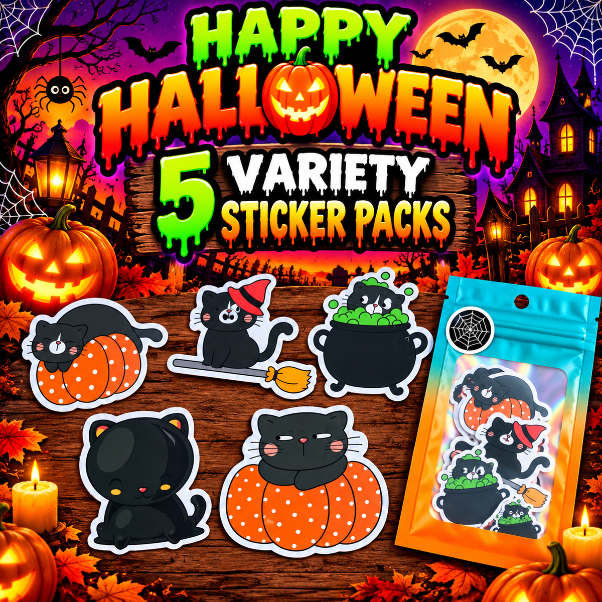 Happy Halloween Variety Sticker Pack #14