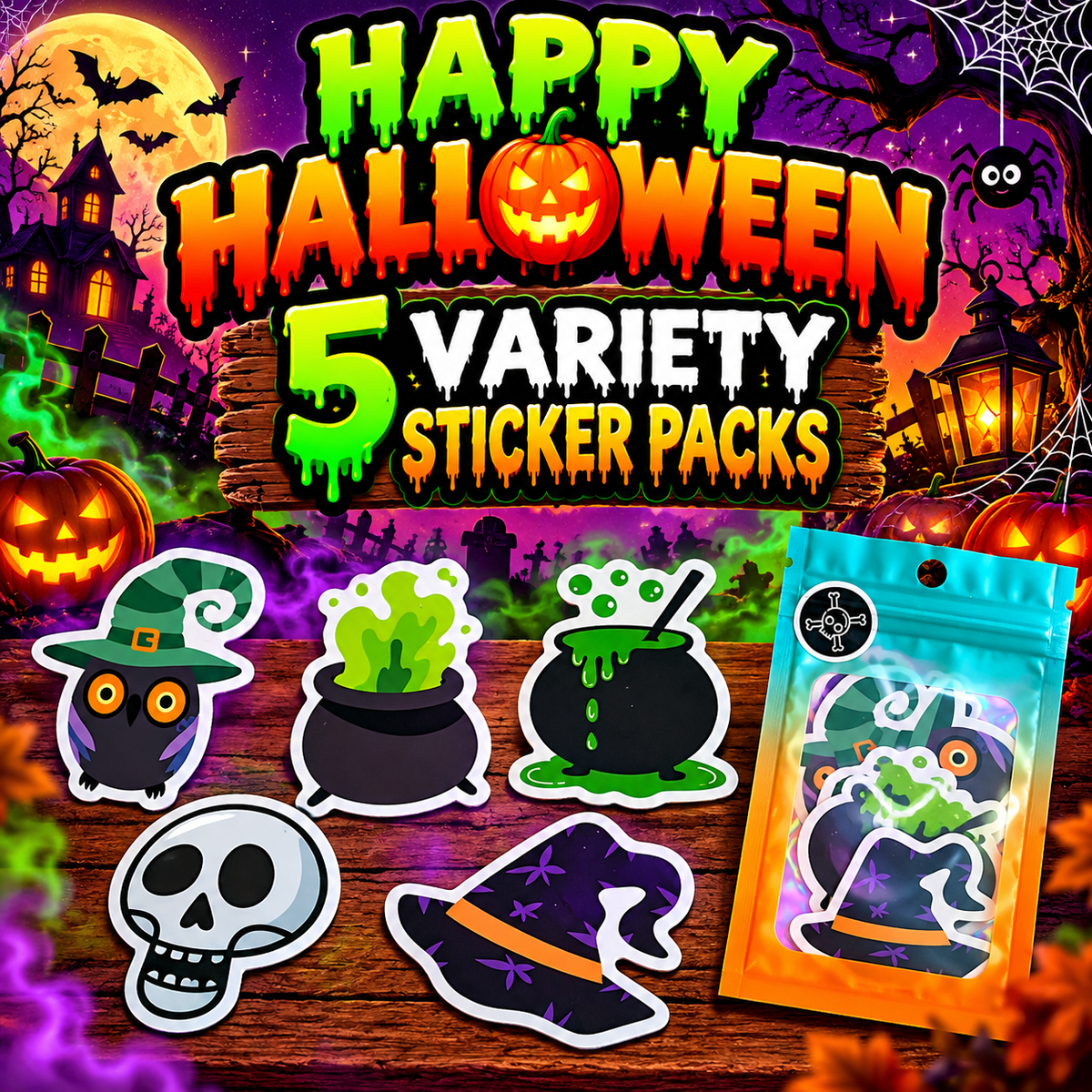 Happy Halloween Variety Sticker Pack #16