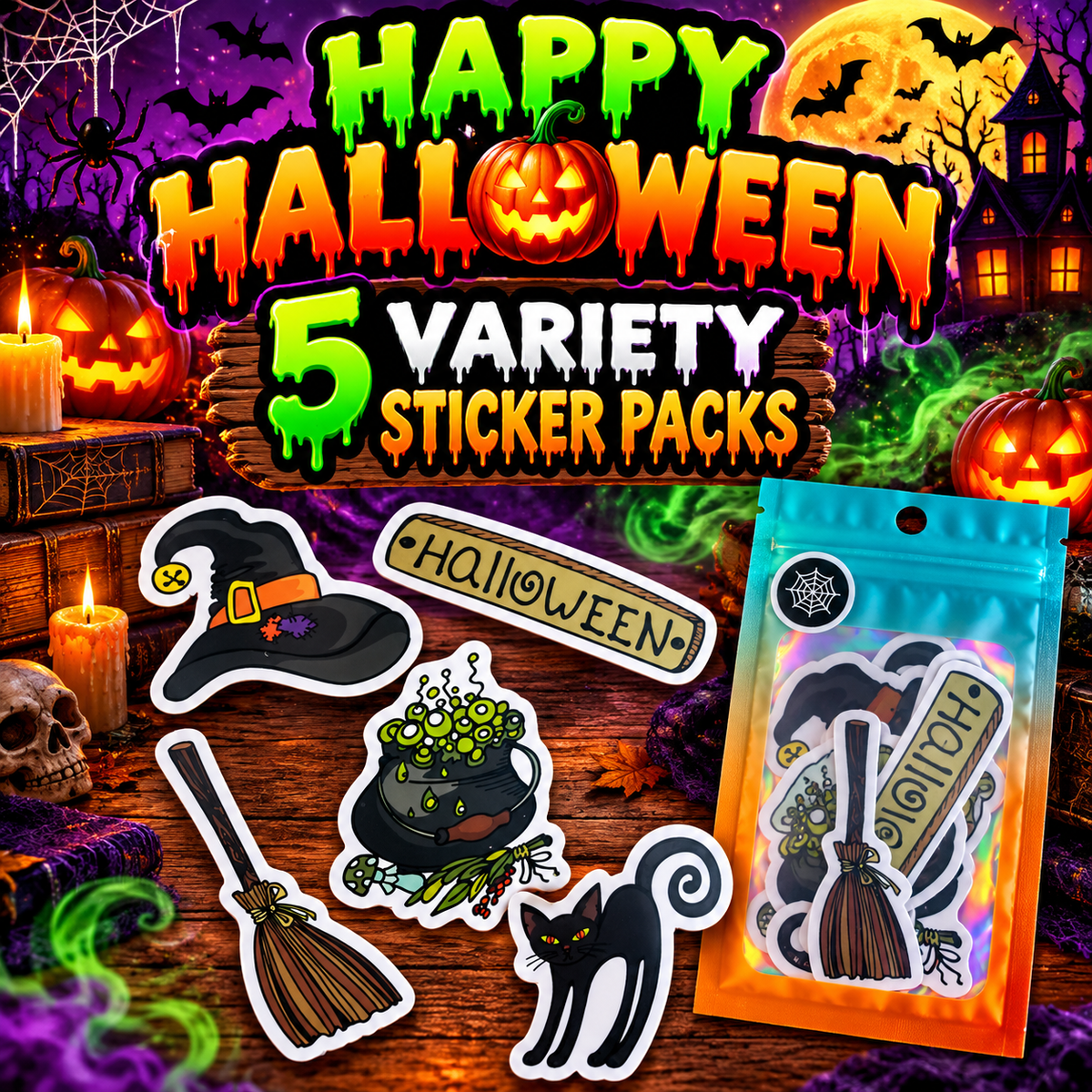 Happy Halloween Variety Sticker Pack #17