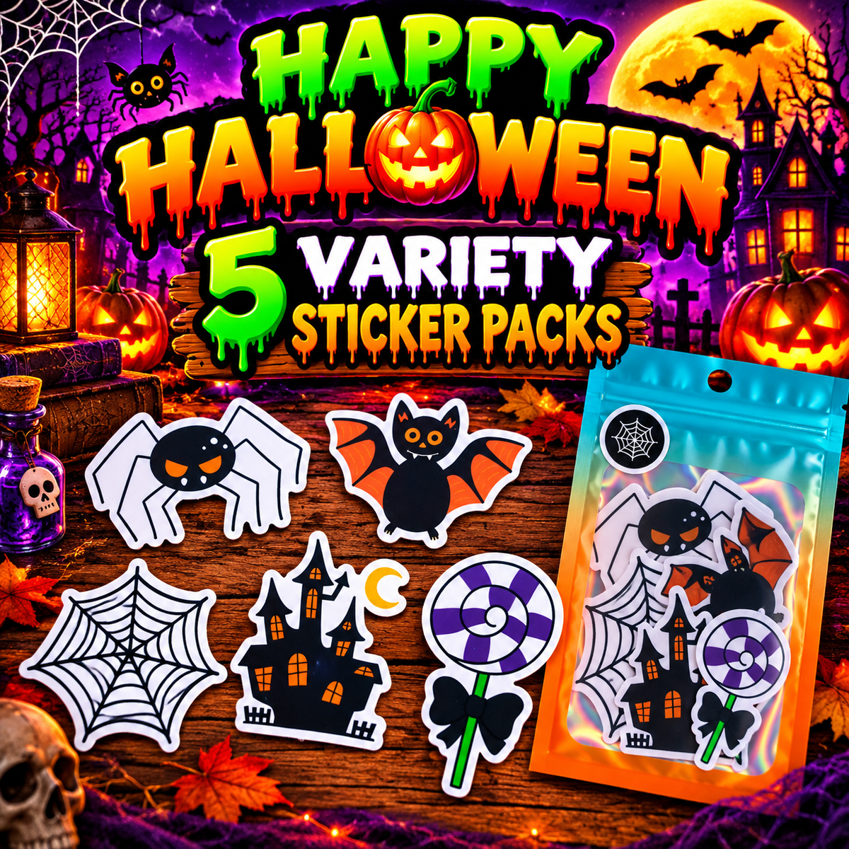 Happy Halloween Variety Sticker Pack #18