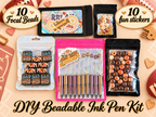 For the Football Parents, Players & Fans — DIY Beadable Ink Pen Kit, 10 Pack
