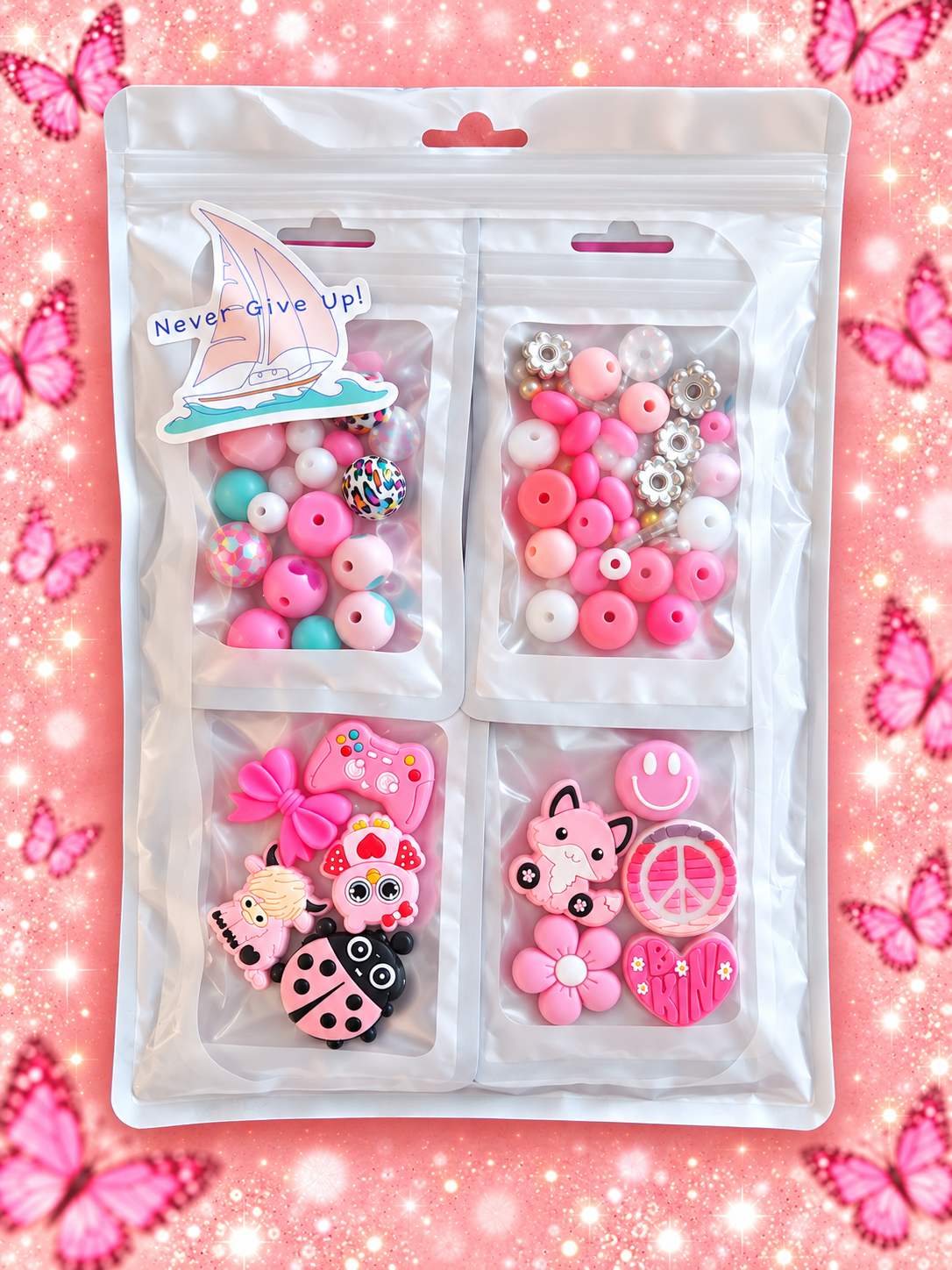 Pretty in Pink DIY Beadable Ink Pen Kit, 10 Pack