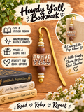 Handcrafted Gold-Toned “Howdy Y’all” Bookmark