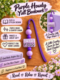 Handcrafted Purple Howdy Y'all Bookmark