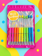 Bright Colors & Chill Vibes – DIY Beadable Ink Pen Kit, 10 Pack