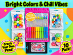 Bright Colors & Chill Vibes – DIY Beadable Ink Pen Kit, 10 Pack
