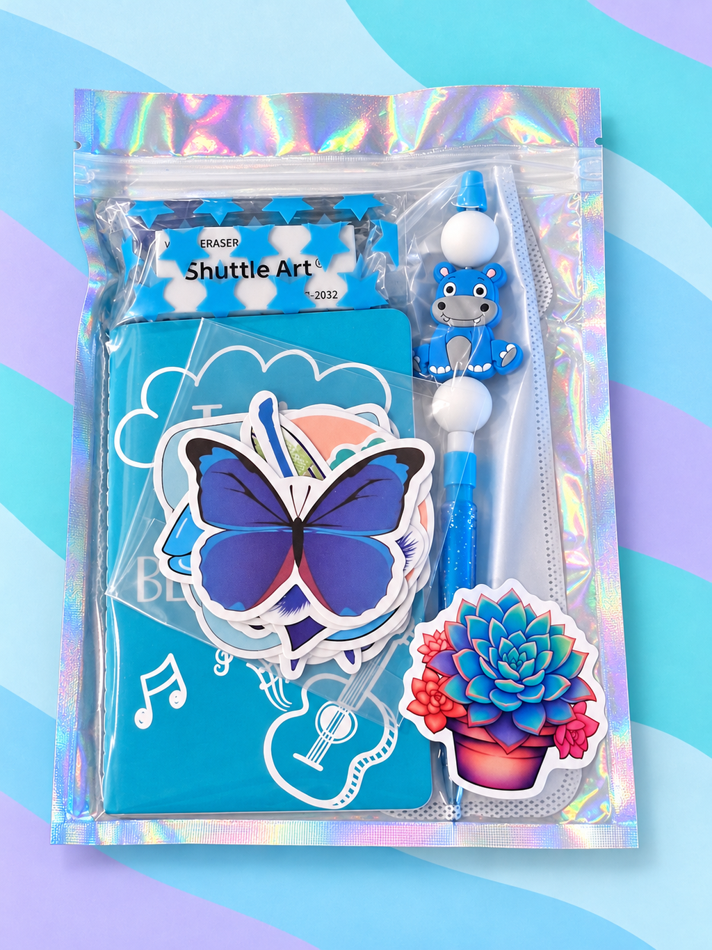 MNM’s Mini Journaling Kit – Adorable Blue Hippo