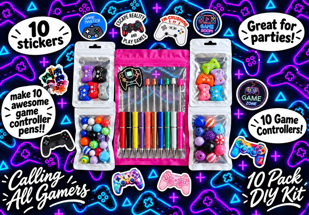 Calling All Gamers – DIY Beadable Ink Pen Kit, 10 Pack