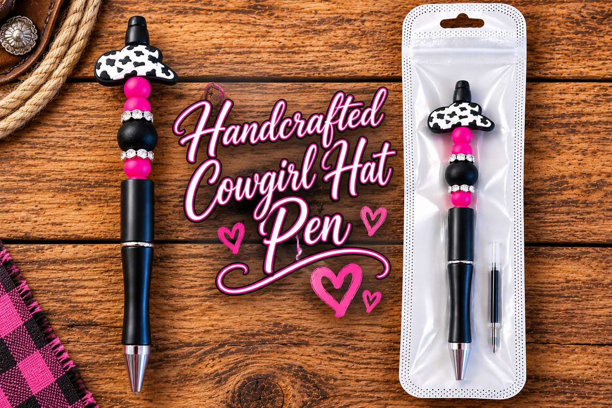 Handmade with Love - Cowgirl Hat Ink Pen