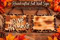 Handcrafted “Give Thanks” Fall Wall Sign