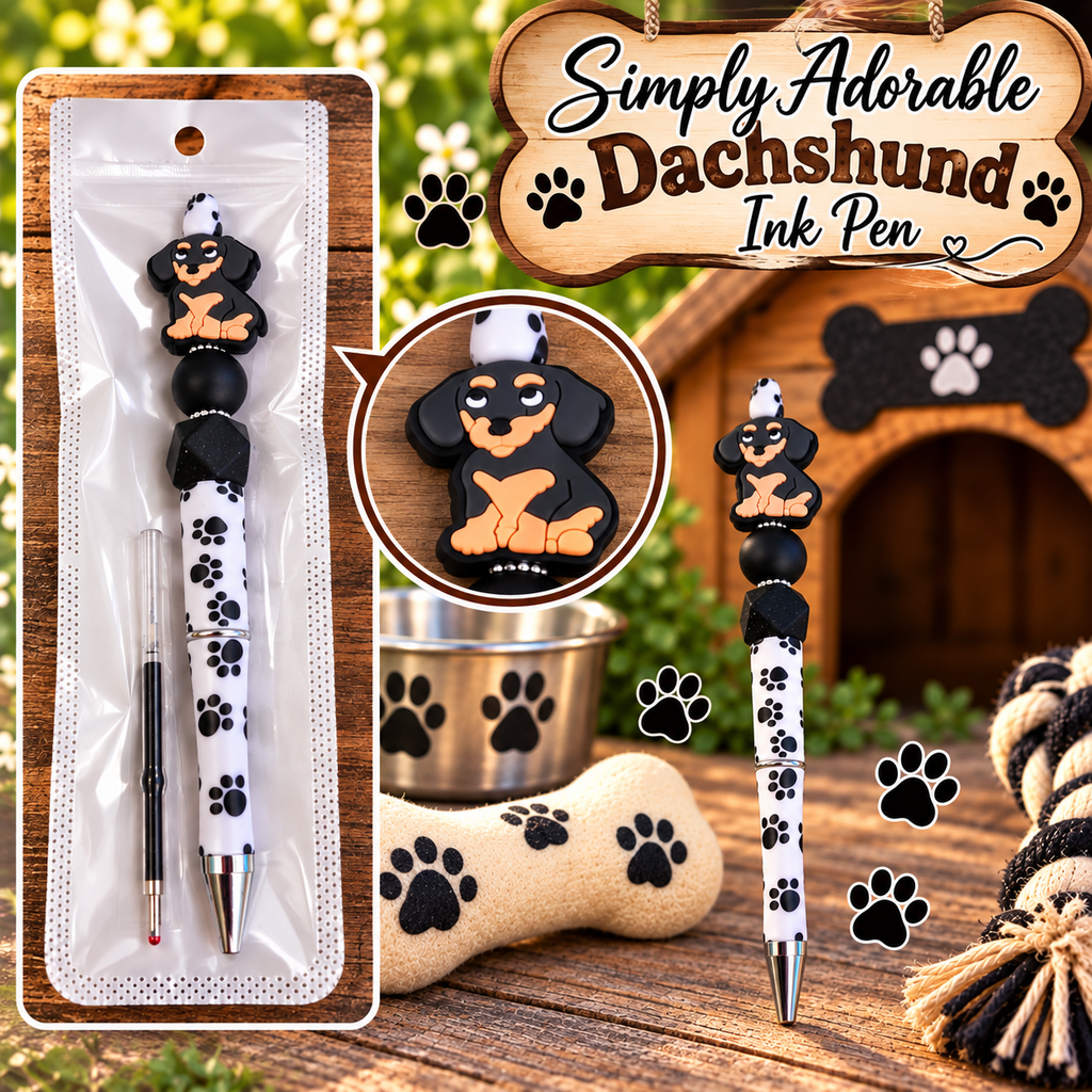 🐾 Simply Adorable Dachshund Black Ink Pen 🐾