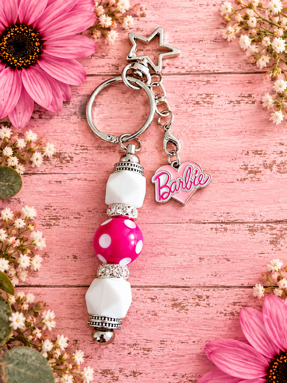 Adorable Handmade Barbie Girl Keychain