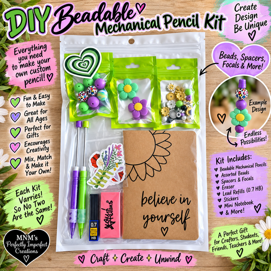 DIY Beadable Mechanical Pencil Kit Spring Floral - 2 Pack
