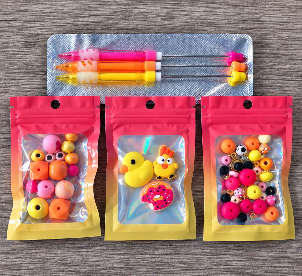 DIY Beadable Mechanical Pencil Kit - Simply Adorbs Chick, Duck, Donut - 3 Pack