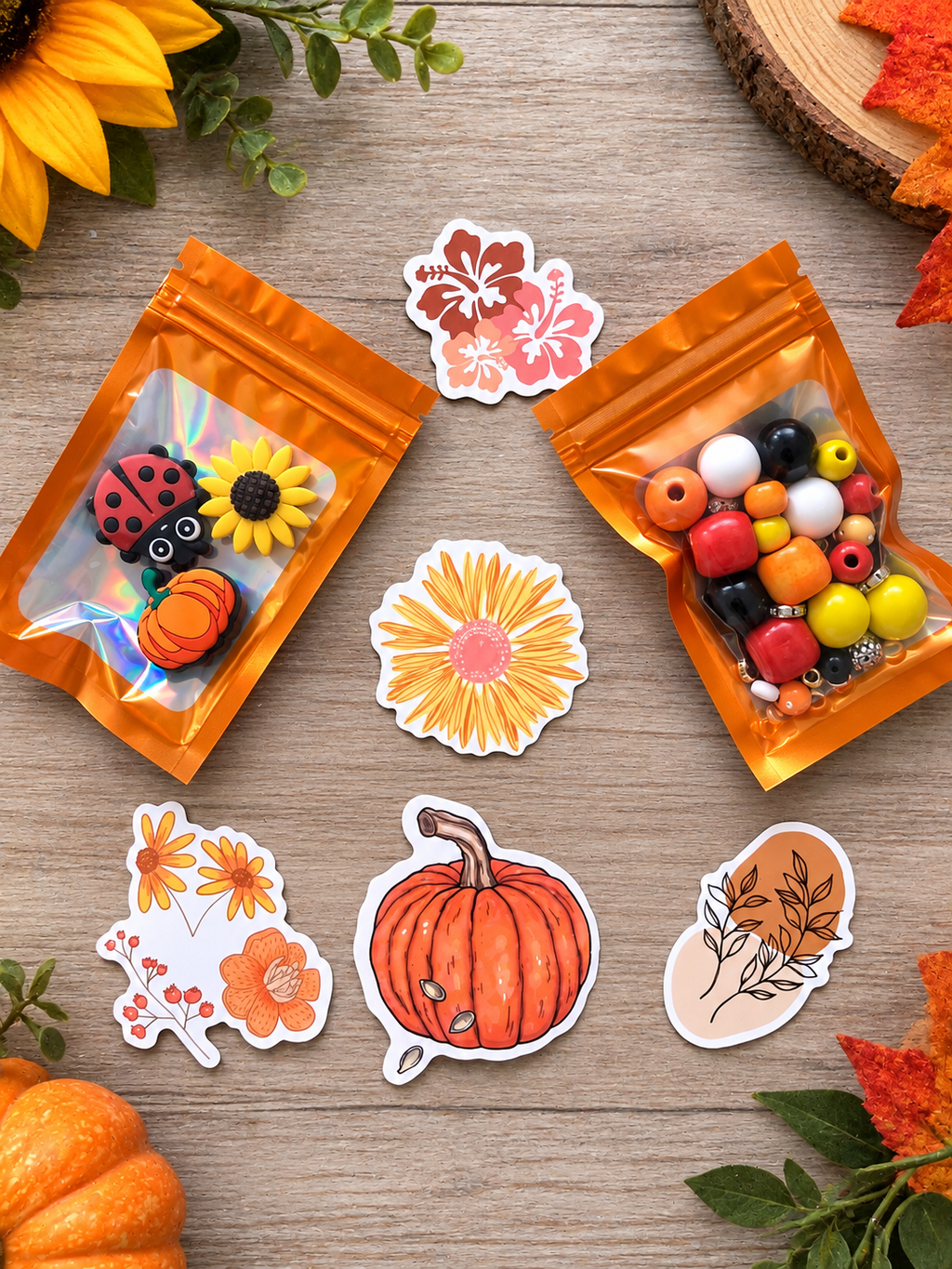 DIY Beadable Mechanical Pencil Kit - Seasonal Vibes Autum-Fall  - 3 Pack