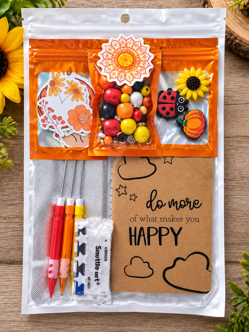 DIY Beadable Mechanical Pencil Kit - Seasonal Vibes Autum-Fall  - 3 Pack