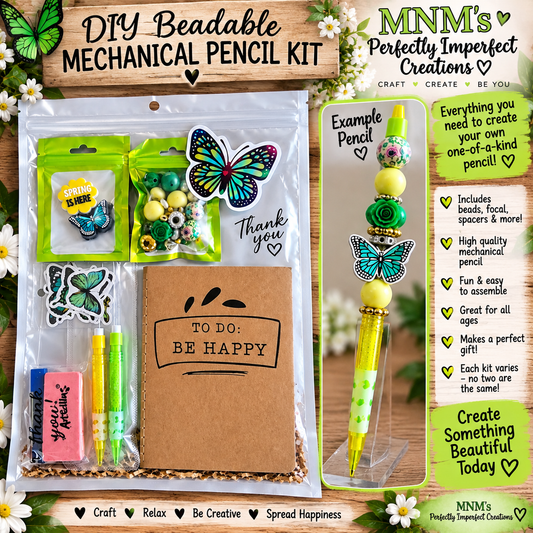 DIY Beadable Mechanical Pencil Set Spring Butterfly - 2 Pack