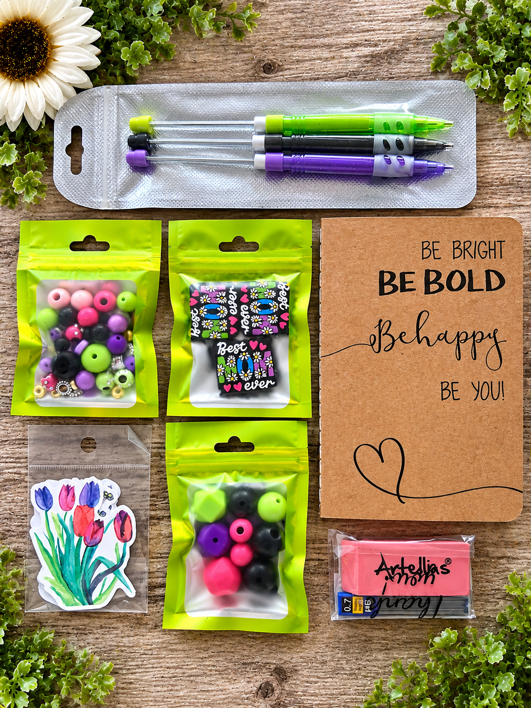 DIY Beadable Mechanical Pencil Kit - Best Mom Ever - 3 Pack