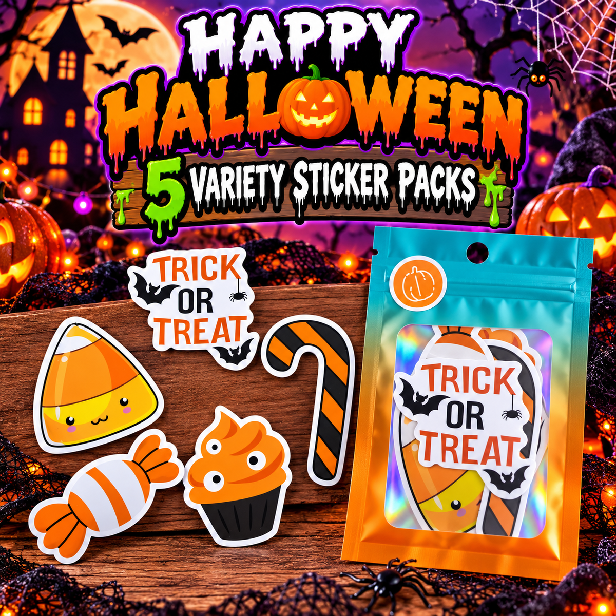 Happy Halloween Variety Sticker Packs