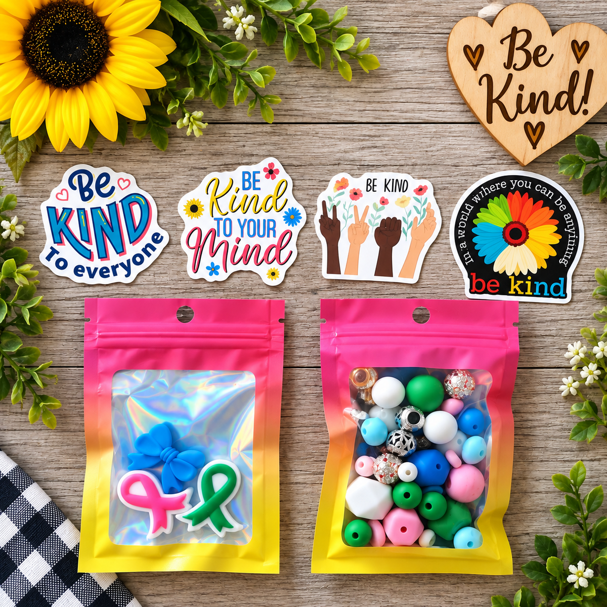 DIY Beadable Mechanical Pencil Kit - Spread Kindness and Cancer Awareness - 3 Pack