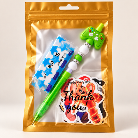 Gamer Mechanical Pencil & Sticker Set