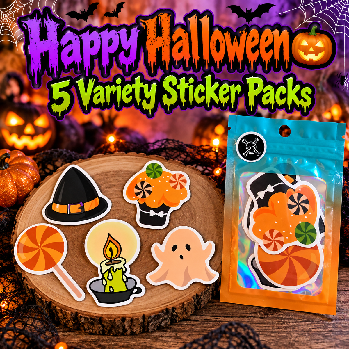 Happy Halloween Variety Sticker Packs