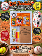 DIY Beadable Mechanical Pencil Kit - Baseball - 3 Pack