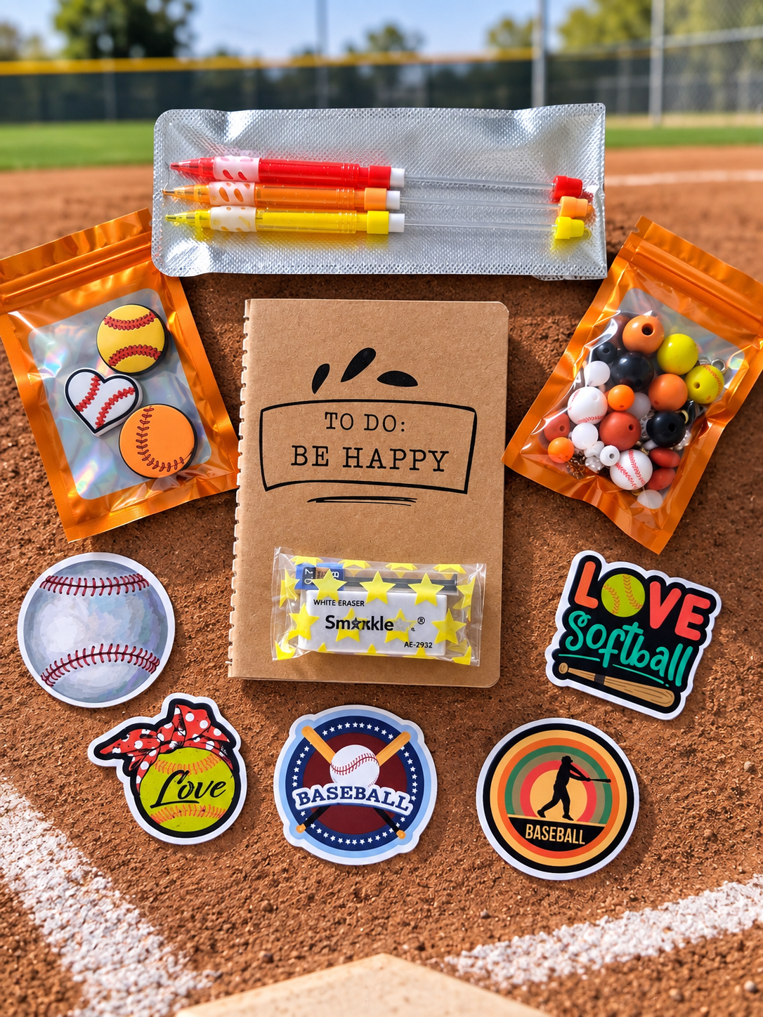 DIY Beadable Mechanical Pencil Kit - Baseball - 3 Pack