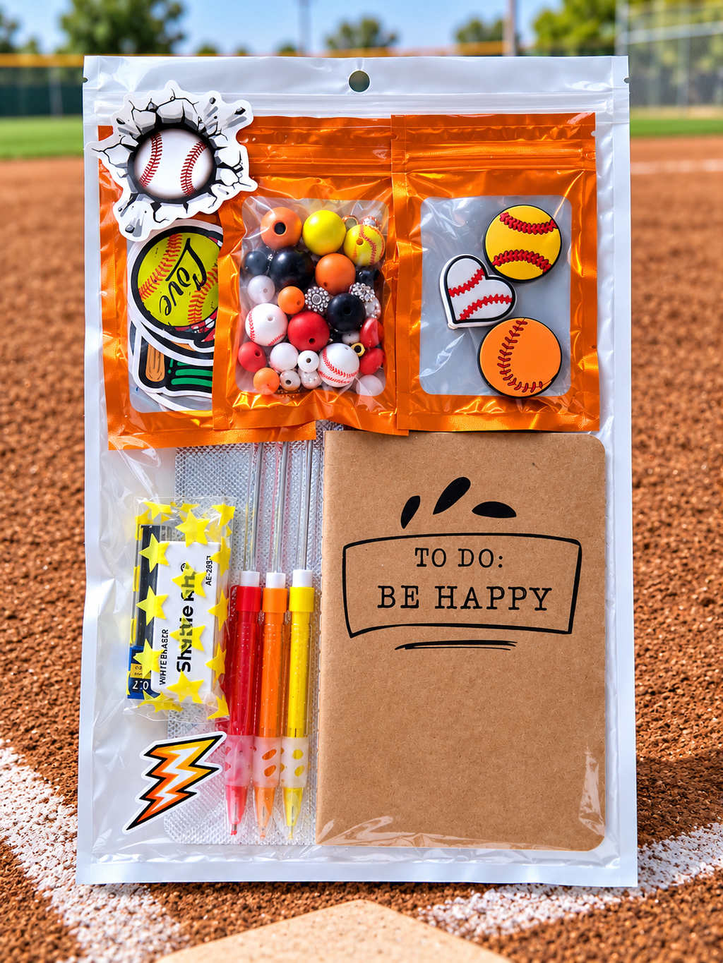 DIY Beadable Mechanical Pencil Kit - Baseball - 3 Pack