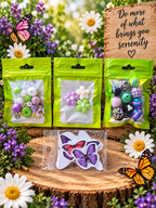 DIY Beadable Mechanical Pencil Kit - Daisies and Butterflies - 3 Pack