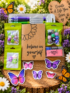 DIY Beadable Mechanical Pencil Kit - Daisies and Butterflies - 3 Pack