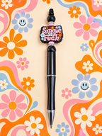Single as FK Handcrafted Beaded Black Ink Pen — 18+**