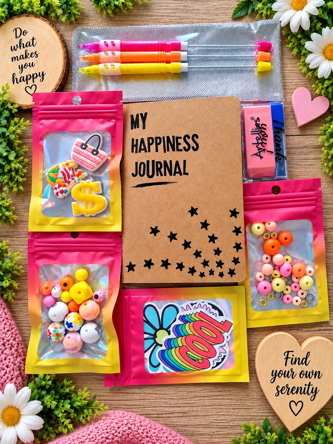 DIY Beadable Mechanical Pencil Kit - Chill Vibes Bright Colors - 3 Pack
