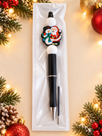 Santa and His Bestie, Mr. Snowman — Handcrafted Ink Pen