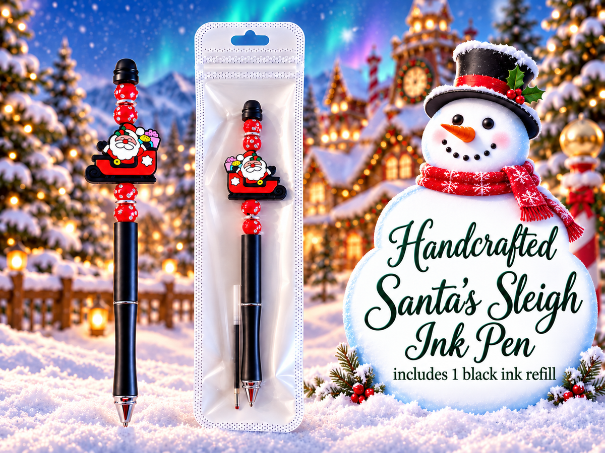 Handcrafted Santa’s Sleigh Ink Pen